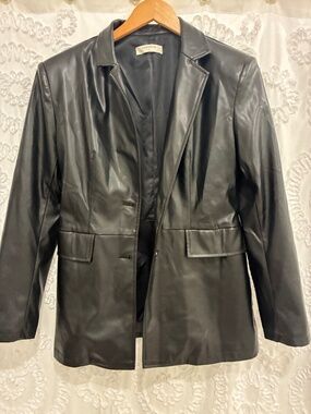 Commense faux leather jacket sz L